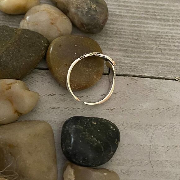 Sterling Silver Leaves Toe Ring - Picture 3 of 3